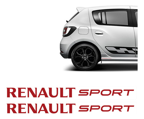 Par Adesivos Renault Sport Sandero Rs Logan Duster Lateral