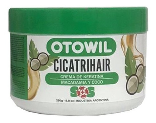 Imagen 2 de 8 de Baño De Crema Cicatrihair Keratina, Macadamia Y Coco X 250gr Otowil Cicatrihair Máscara Nutrición - 1 - Unidad - 1 - 250 g - 250 mL