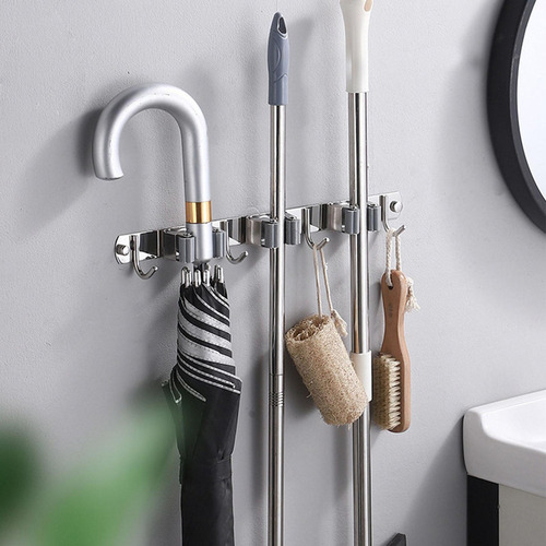 Soporte De Pared Para Organizador De Escobas Organizador Adh