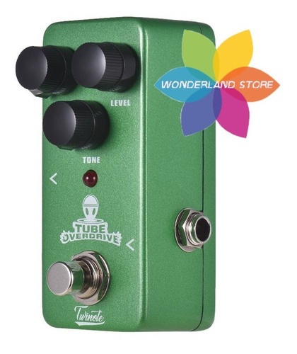 Pedal Nux Od-3 Twinote Tube Overdrive Mini True Bypass, color verde