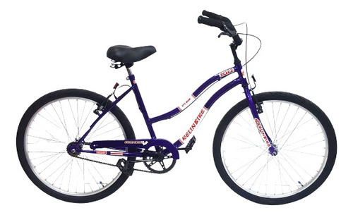 Bicicleta playera femenina Kelinbike V26PDF frenos v-brakes color violeta con pie de apoyo  