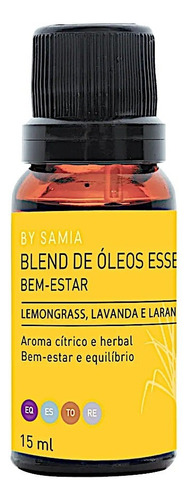Blend De Oleos Essenciais Sinergia Bem Estar 15ml By Samia
