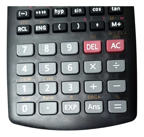 Calculadora Científica com 240 Funções, Visor de 2 Linhas e 10 Dígitos,  Casio, FX-82MS, Cinza