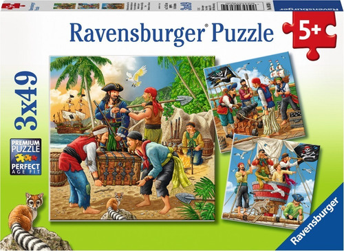 Ravensburger Rompecabezas: Aventuras En El Mar 3 Pack 49pzs