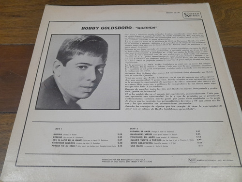 Lp Vinilo - Bobby Goldsboro - Querida - 1968 - Mono (Usado)