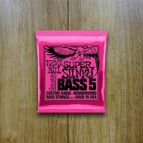 Imagem 2 de 5 de Encordoamento Baixo 5 Cordas Ernie Ball Super Slinky 2824