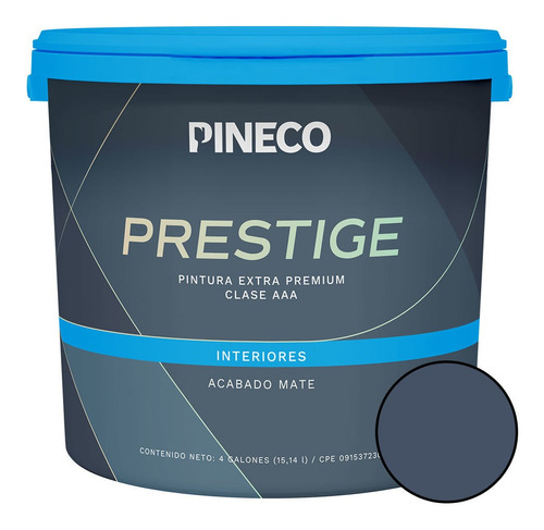 Pintura Caucho Mate Prestige Clasea 1gl Azul Buio Pineco