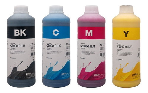 Kit 4 X125 Ml Tinta Pigmentada Canon Pgi 1100 Y Pgi2100