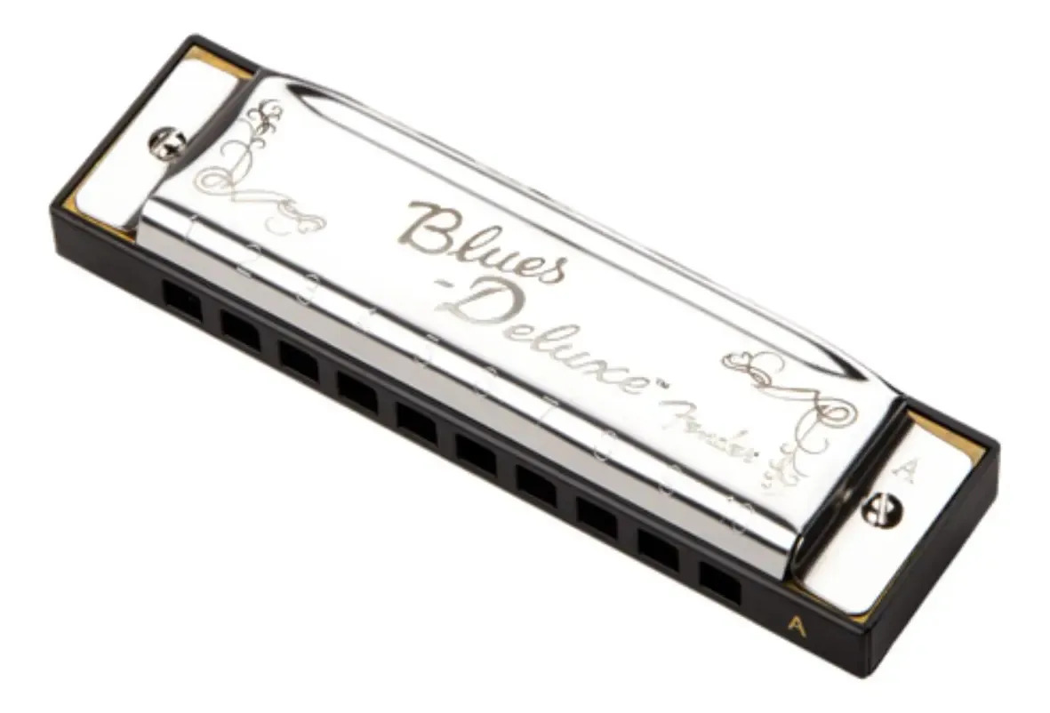 Gaita Diatônica Fender Blues Deluxe Series Em A A Cromado