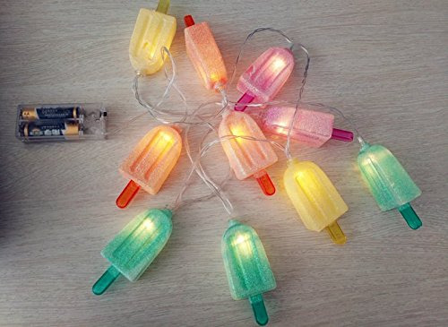 Urtoys Colorido Helado Popsicle 10 Bombilla Led Cuerda 5.2