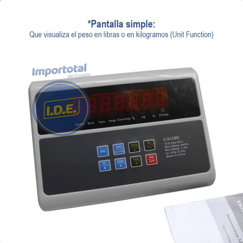 Balanza Digital Recargable Marca Camry / 300 Kg Ó 660 Lb