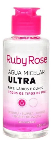 Agua Micelar Ruby Rose Ultra Sem Enxágue 120ml 