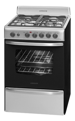 Imagen 3 de 3 de Cocina A Gas Longvie 19601x 60cm Inox Encendido Una Mano
