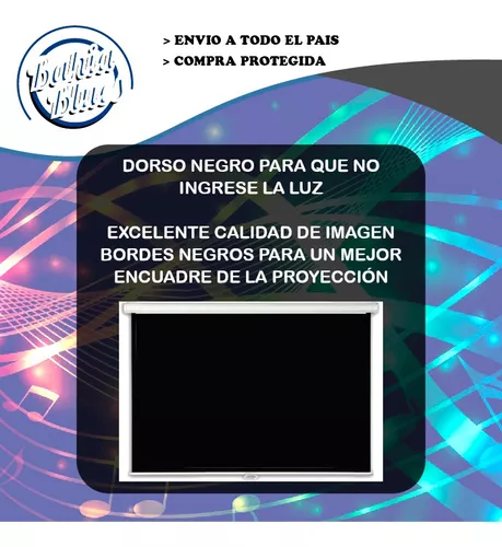 Electronica Avellaneda - Pantalla Proyector Daza 100 Pulgadas Manual 4:3  Pared Techo Marca: Daza Modelo: M100NWV Caracteristicas: Altura de la  pantalla visible (A):152,4CM Anchura de la pantalla visible (A):203,2CM  Color de la