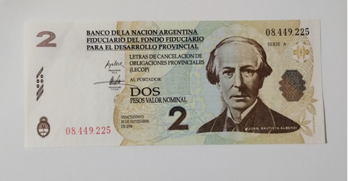 Argentina Lecop Dos Pesos 