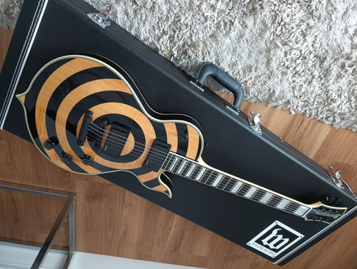 Wylde Audio Odin Gray Raw Top Bullseye Zakk Wylde Signature Destro Ocre Ébano (Usado)