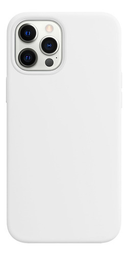 Capa Capinha Silicone Compatível Com iPhone 12 Pro Max Cor Branco