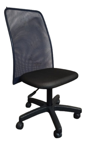 Cadeira Tela Sem Braço Preta Cor Azul-marinho/preto Material Do Estofamento Tecido Aerado