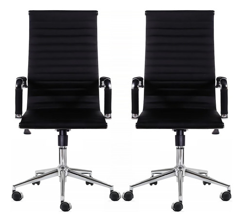 2 Cadeiras Presidente Esteirinha Charles Eames Pu