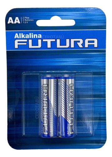 2 Pilas Baterías Alkalinas Futura Aa Mejor Rendimiento 