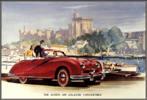 Austin A90 - Autos Clásicos De Inglaterra - Lámina 45x30 Cm.