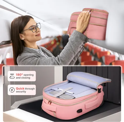 Devpnr Mochila Con Ruedas Para Mujer, Mochila De Viaje Para