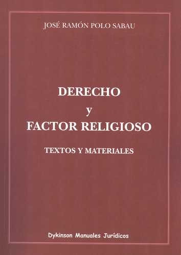 Libro Derecho Y Factor Religioso. Textos Y Materiales