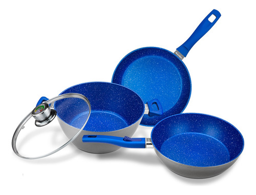 Cocina Flavorstone Bateria Set Azul