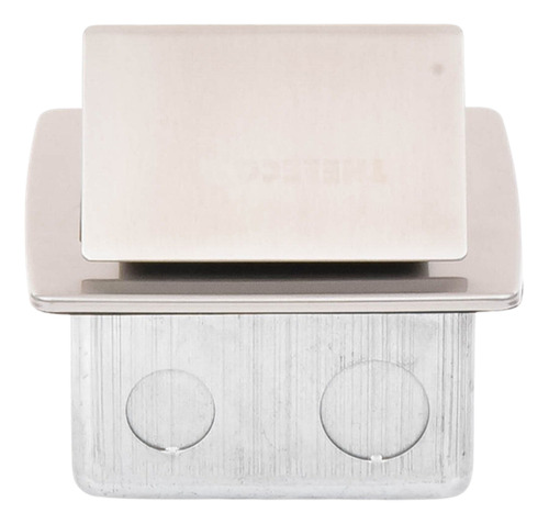 Mini Caja De Piso Acero Inoxidable 2 Contactos 127v Th-mc-pc