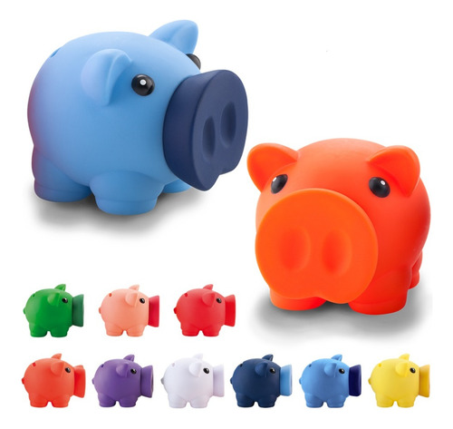 Alcancia Mini Piggy En Pvc Ahorro Dinero Coleccionable 