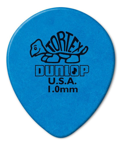 Púas Tortex Tear Drop 1.0 Pack X 12 Jim Dunlop 413r Color Azul Marino