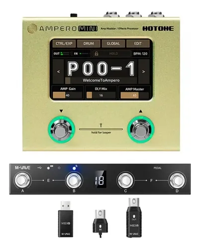 Hotone Ampero Mini Mp-50 + M-vave Chocolate C/ Midi System