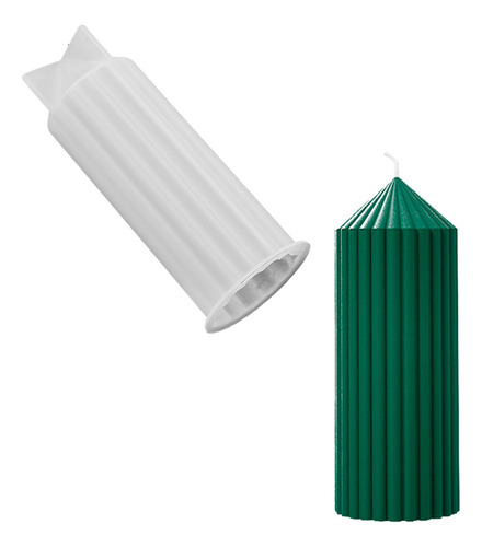 Molde De Silicone Para Vela Cilíndrica Texturizada