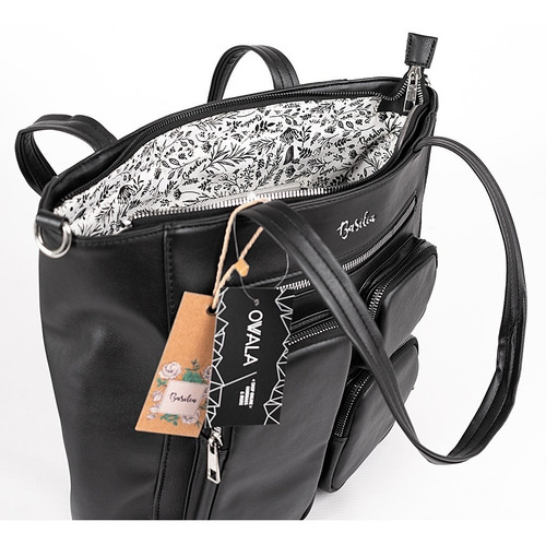 Cartera Mujer Tote Bag Bolso Bolsillos Simil Cuero Basilea