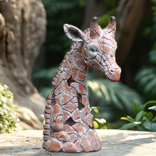 Estatua De Jardín De Jirafa, Estatuilla Jirafa Cuello Largo