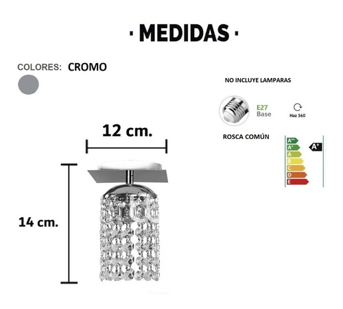 Imagen 2 de 10 de Aplique Plafon Lyon 1 Luz Acero Inoxidable C/ Cairel Vidrio