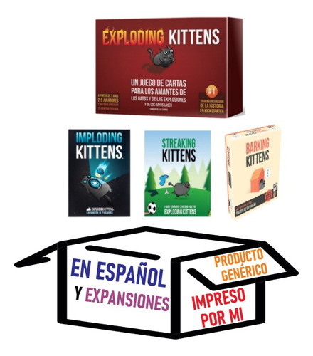 Exploding Kittens En Español Nuevo Y 3 Expansiones Incluidas