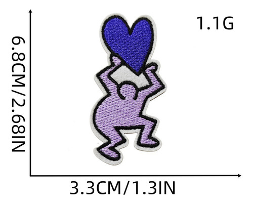 Violeta Ropa Planchar Parches Bordados Termoadhesivos 16pz