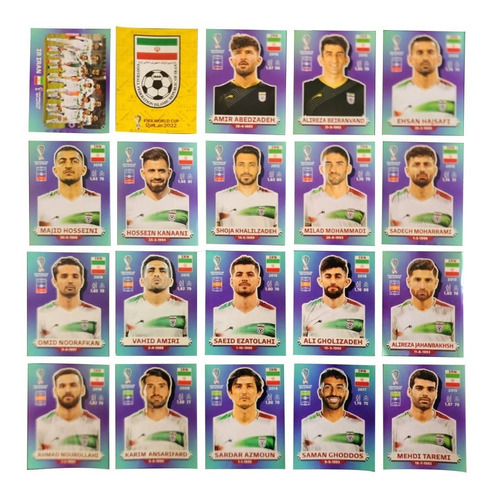 Figurinhas Copa Do Mundo 2022 Seleção Irã Completa Personagem Seleção do Ira