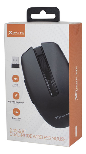 Mouse Inalámbrico Clasico Pilas Xtrike Me Gw-224 Negro