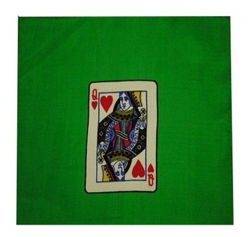Pañuelo De Seda Carta Poker 20 Cm Magia Truco Alberico Magic