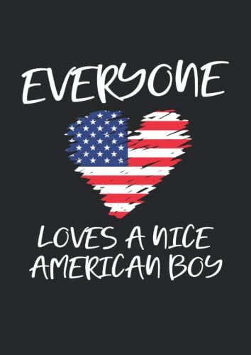 Everyone Loves A Nice American Boy: Cuaderno De Lineas Forra