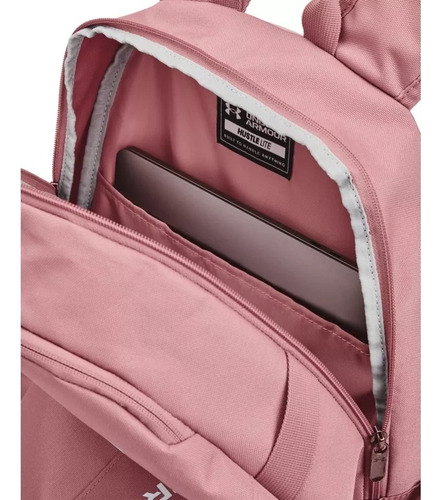 Mochila Backpak Under Armour Hustle Lite Repelente Al Agua Color Rosa