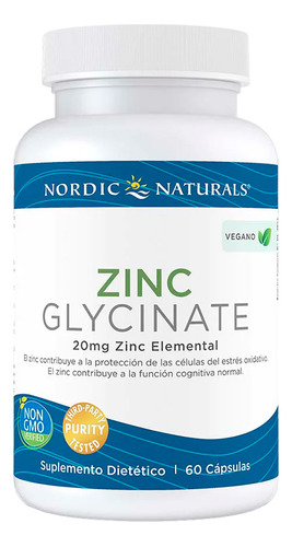 Zinc Glycinate Nordic Naturals 60 Caps Blandas