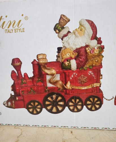 Tren En Cerámica Decoración Navideña Santini Italy Style (Usado)