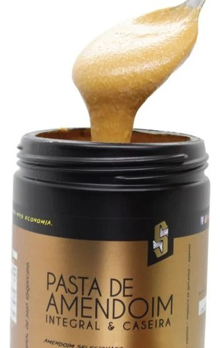 Pasta De Amendoim Integral & Caseira 1,01kg Squeeze100% Puro