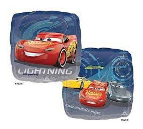 6 Globos Cars Lightning Met 9in Centro Mesa Fiesta 3 Carros