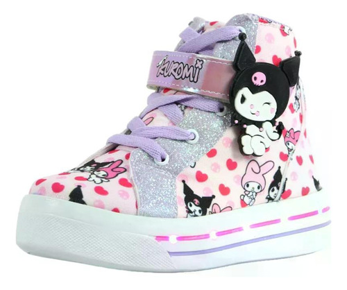 Tenis Kuromi Melody Niñas Led Luces Hello Kitty Botas Comodo