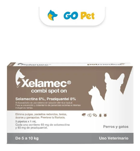 Antipulgas Para Perros Y Gatos Xelamec Spot On Cajax5unx1ml