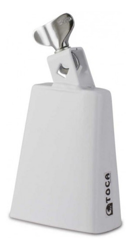 Cowbell 5 Pol. Toca Chacha Branco Percussão Bateria C/ Clamp